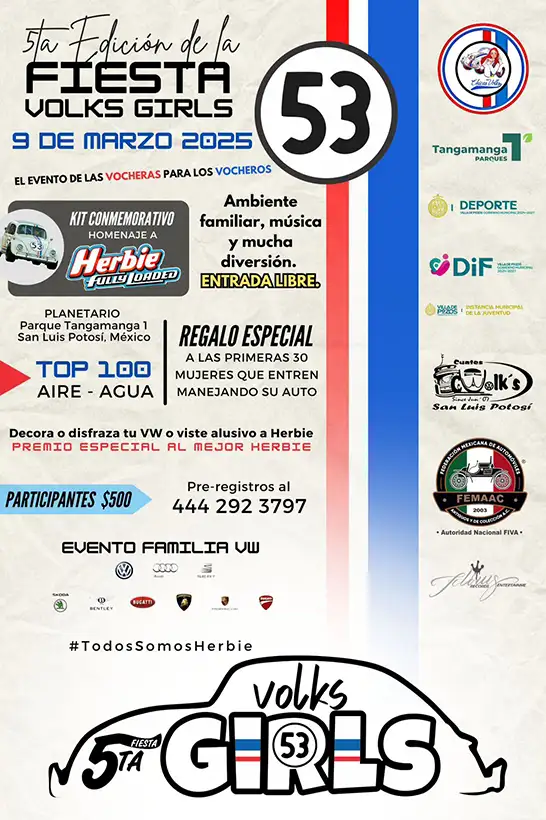 5ta Fiesta Volks Girls San Luis Potosí informacion fecha costos